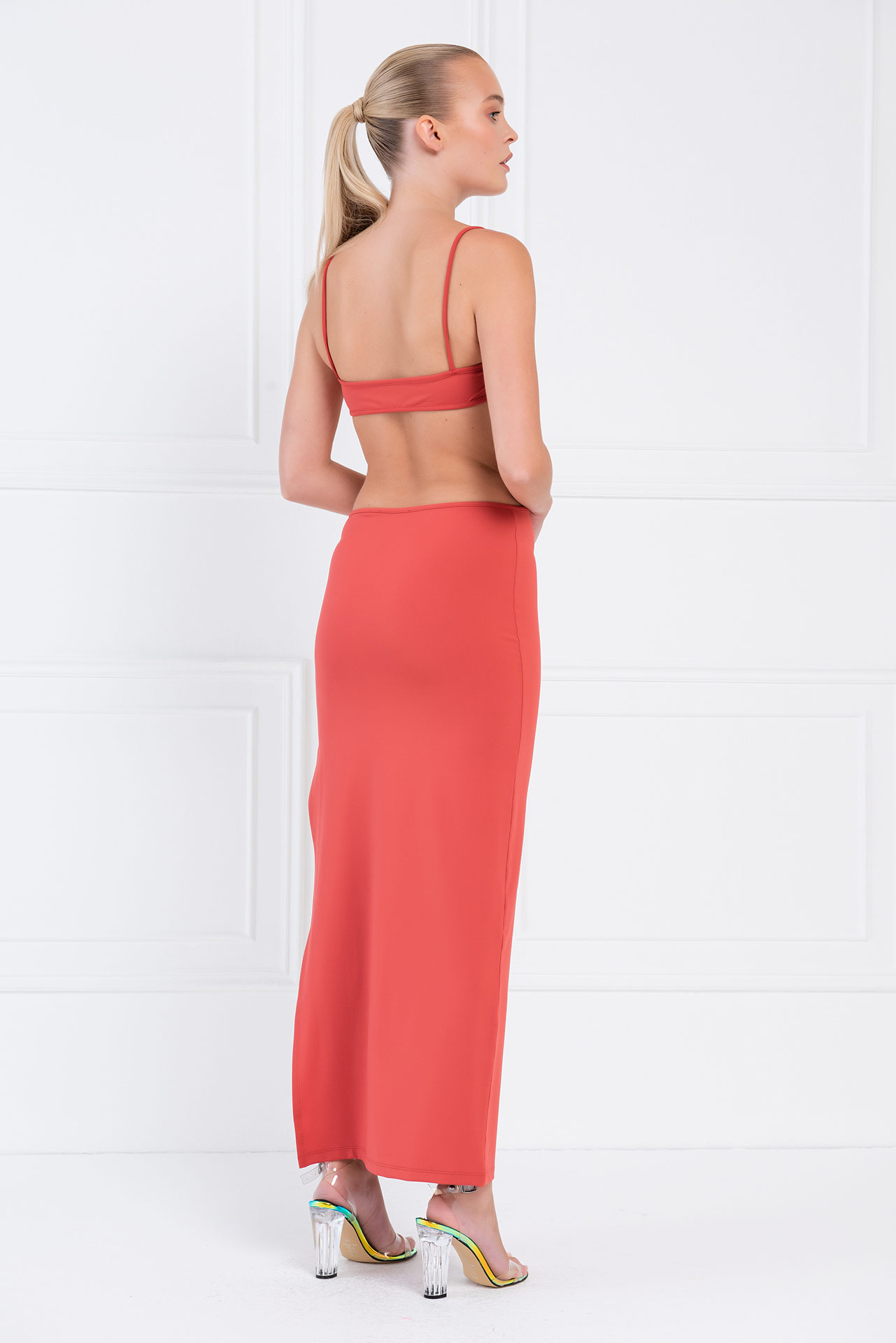 Wholesale Ginger Cut Out Back Maxi Dress