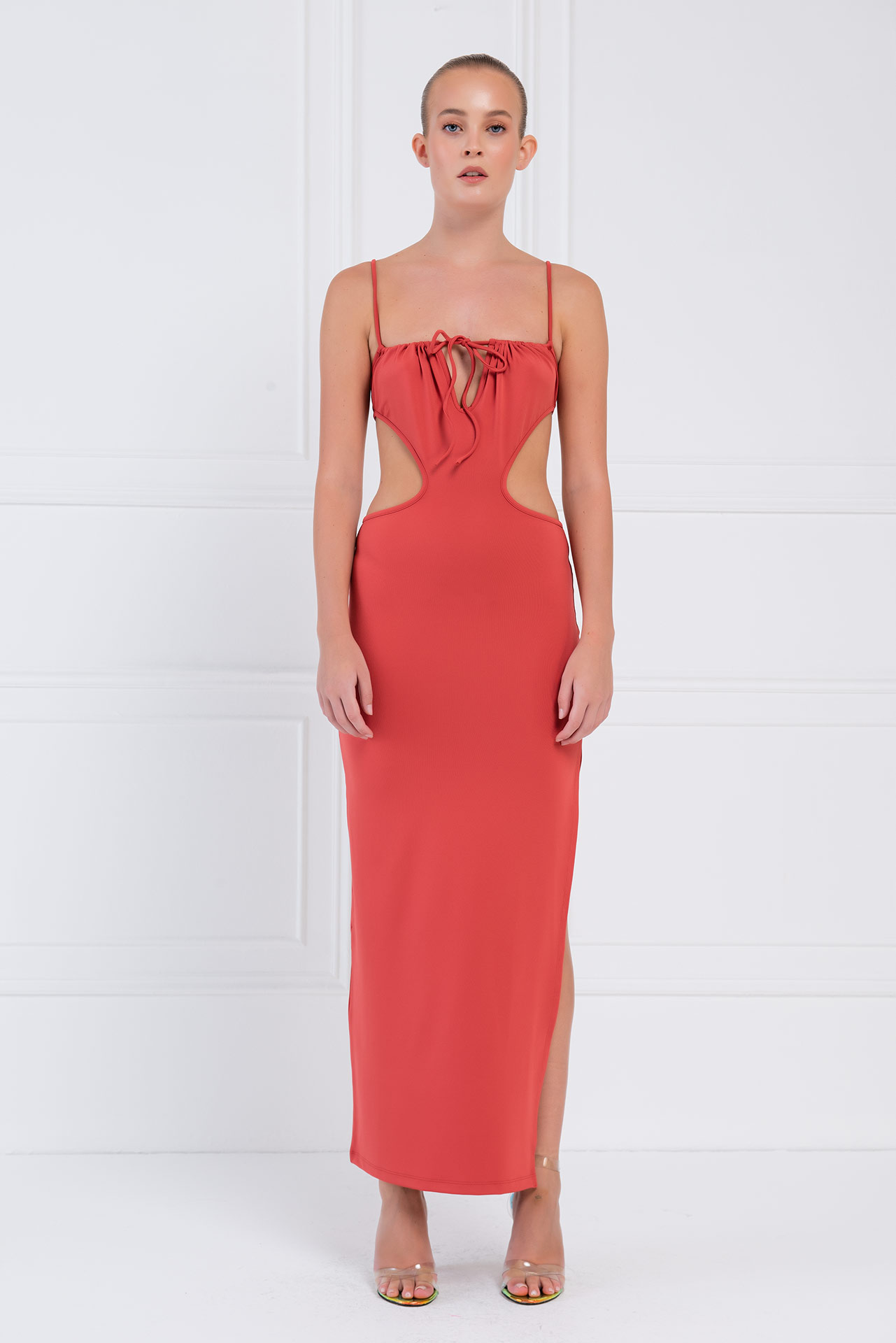 Wholesale Ginger Cut Out Back Maxi Dress