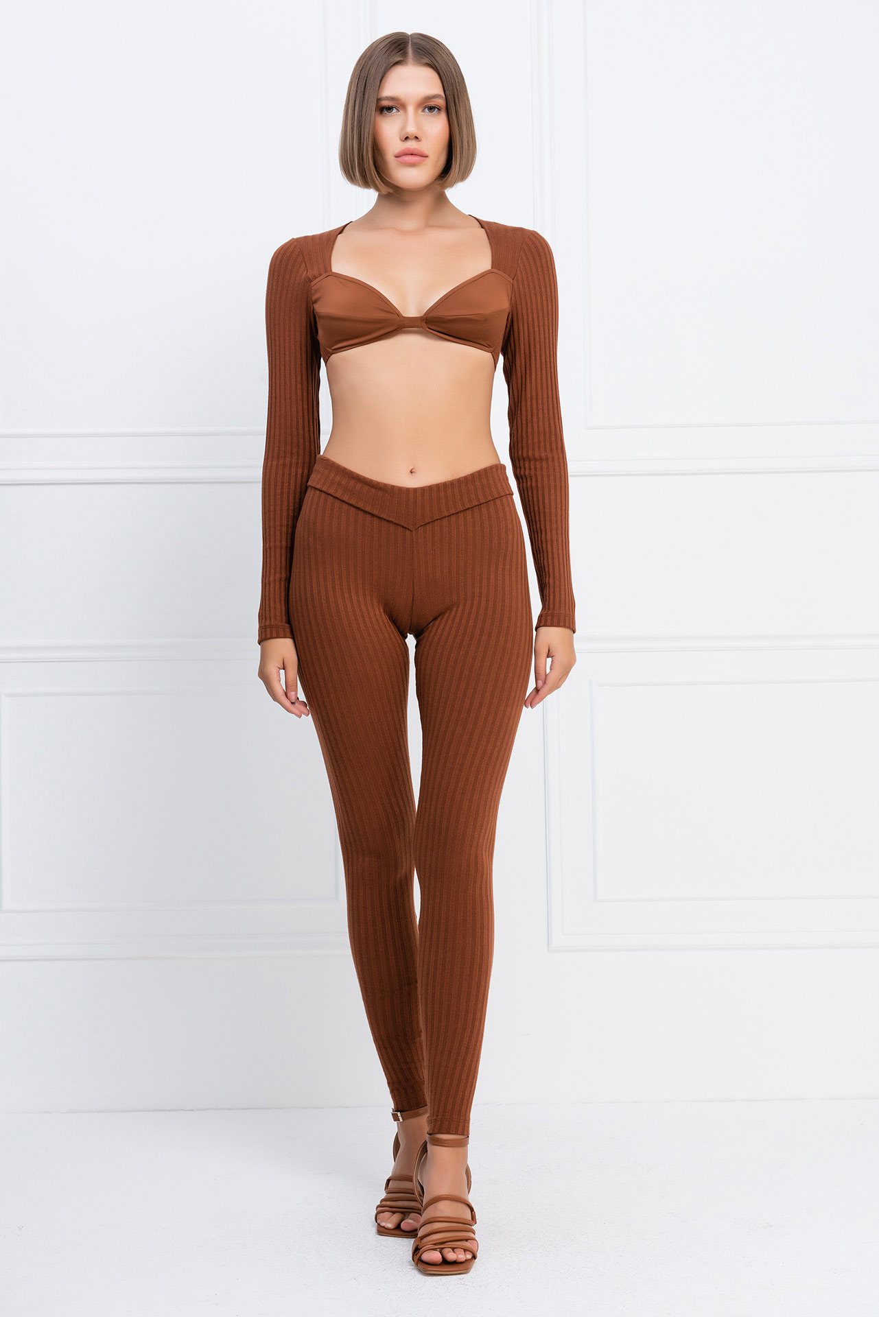 Taba Ribbed Crop Top & Leggings Set