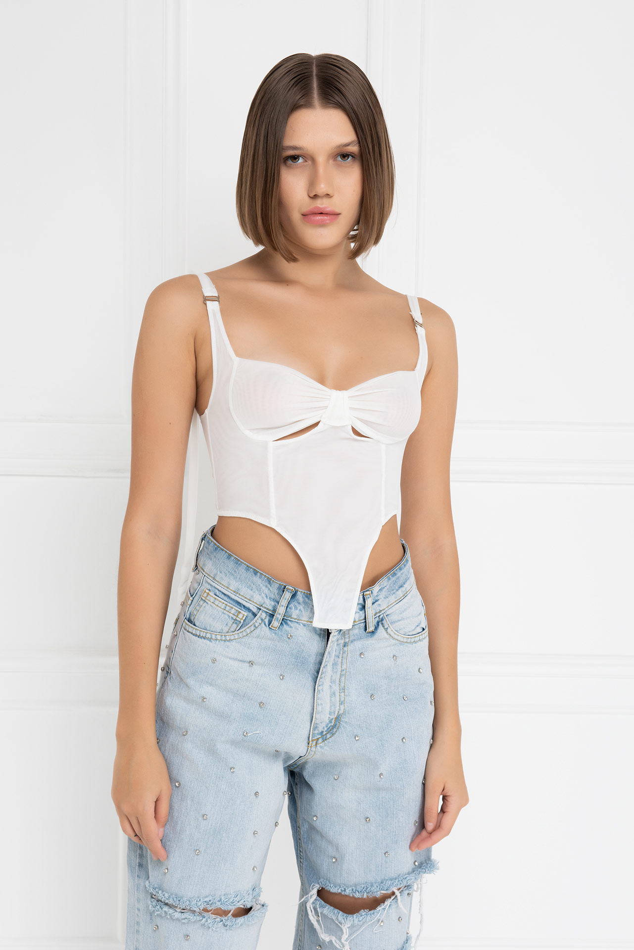 Offwhite Cropped Cami