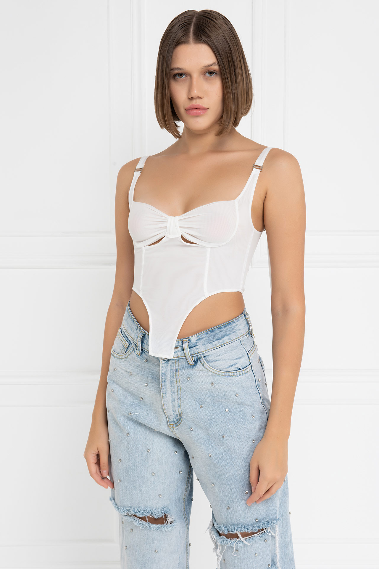 Offwhite Cropped Cami