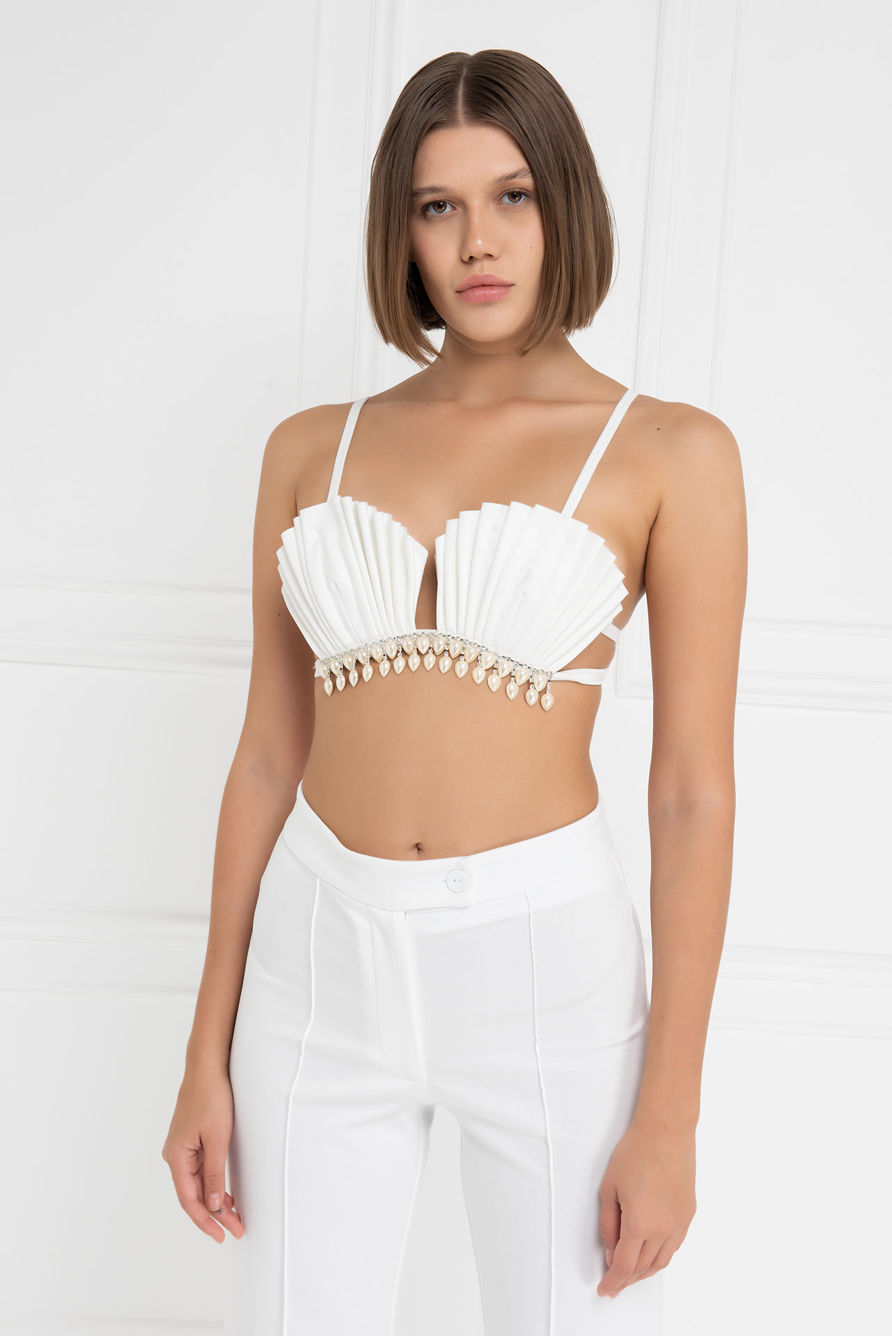Wholesale Offwhite Padded Oyster Bandeau