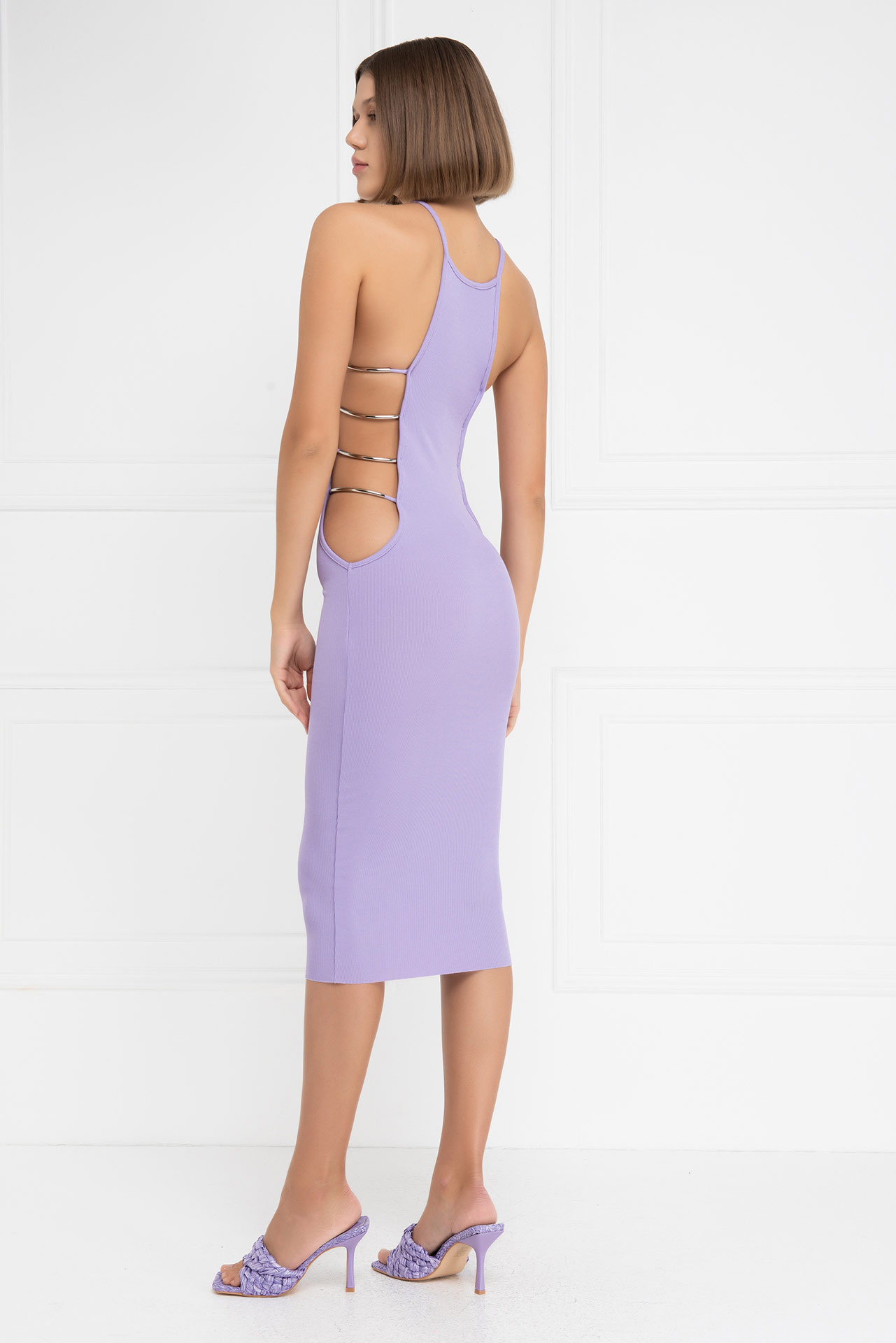 Wholesale Ladder Cut Out New Lilac Cami Dress
