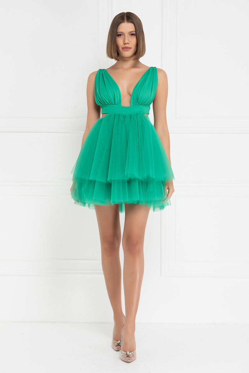 Wholesale Green Backless Mini Tutu Dress