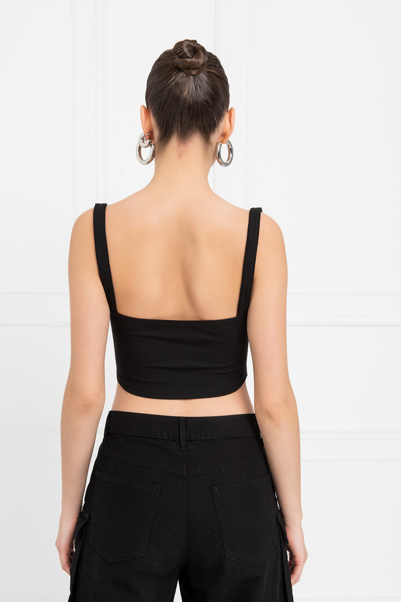 Black Bandage Crop Cami