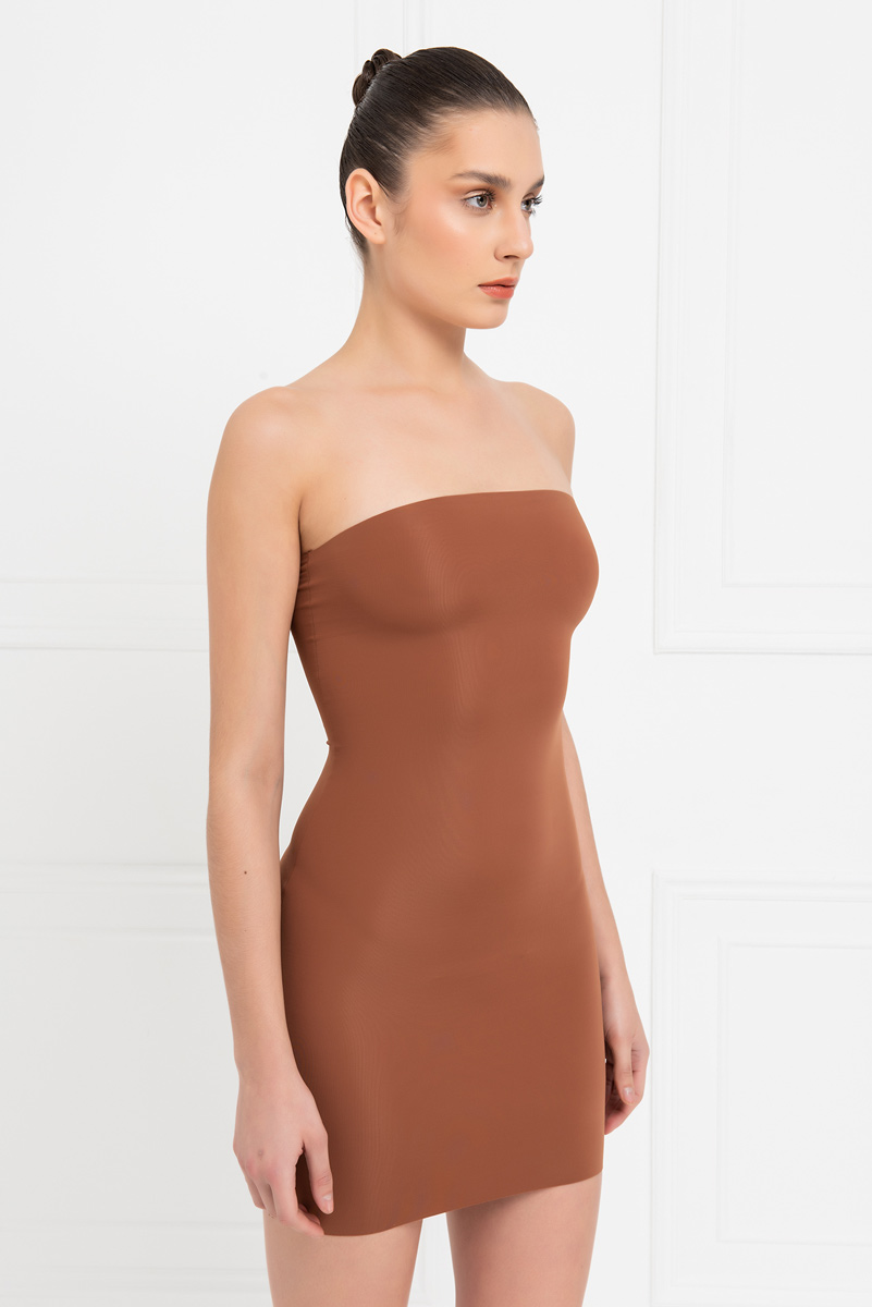Wholesale Strapless Full Body Slip Shapewear Mini Taba Dress