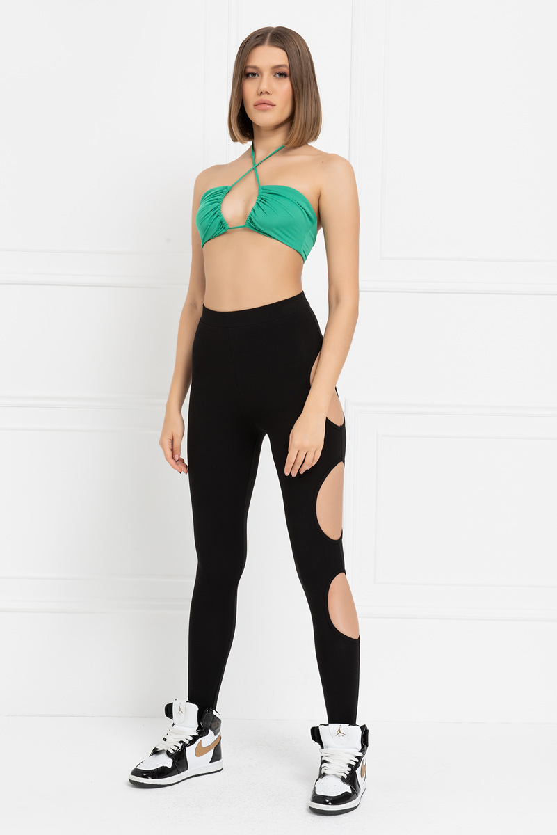 Wholesale New Green Strappy Crop Cami