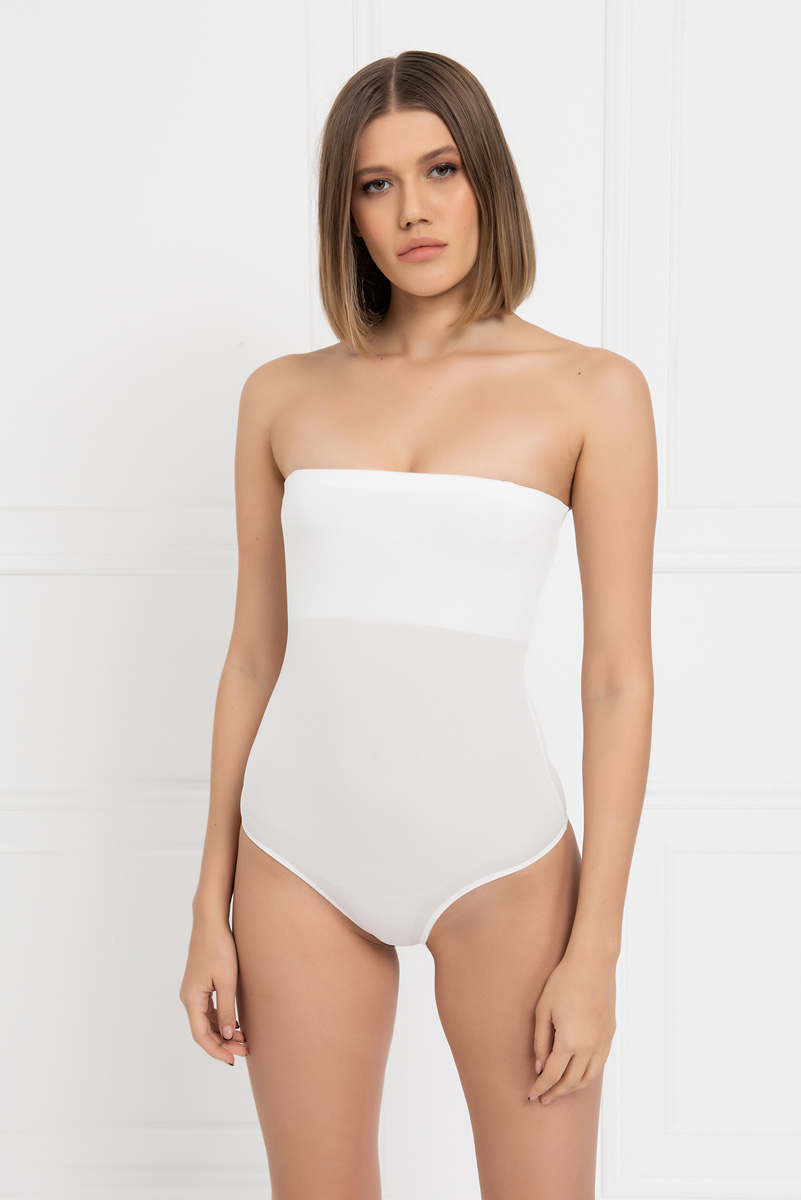 Basic Bandeau Offwhite Bodysuit