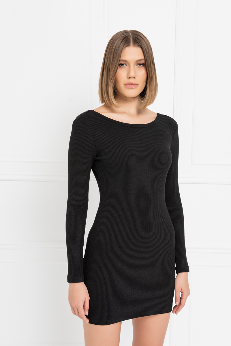 Wholesale Black Backless Mini Dress