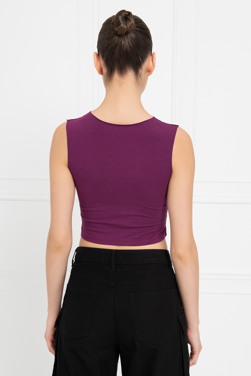 Violet Ripped Tank Top