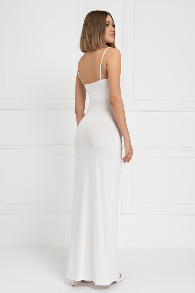 оптовая Offwhite Cut Out Front Cami Maxi Dress