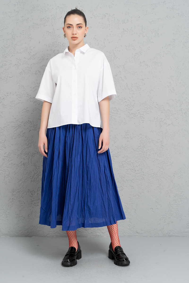 Saks Blue Flare Skirt