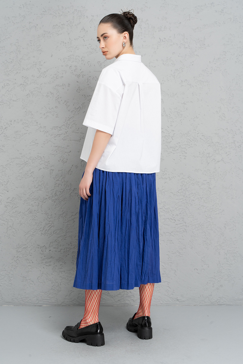 Saks Blue Flare Skirt