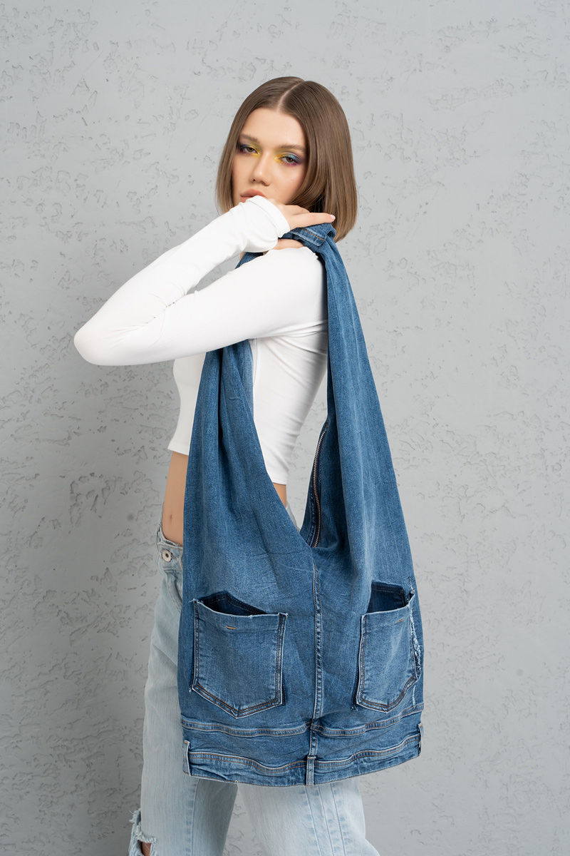 Wholesale Blue  Jean-Design Denim Bag