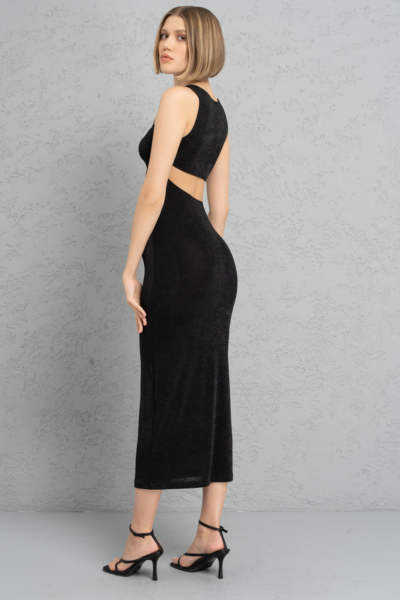 Wholesale Black Cut Out Sleeveless Dress