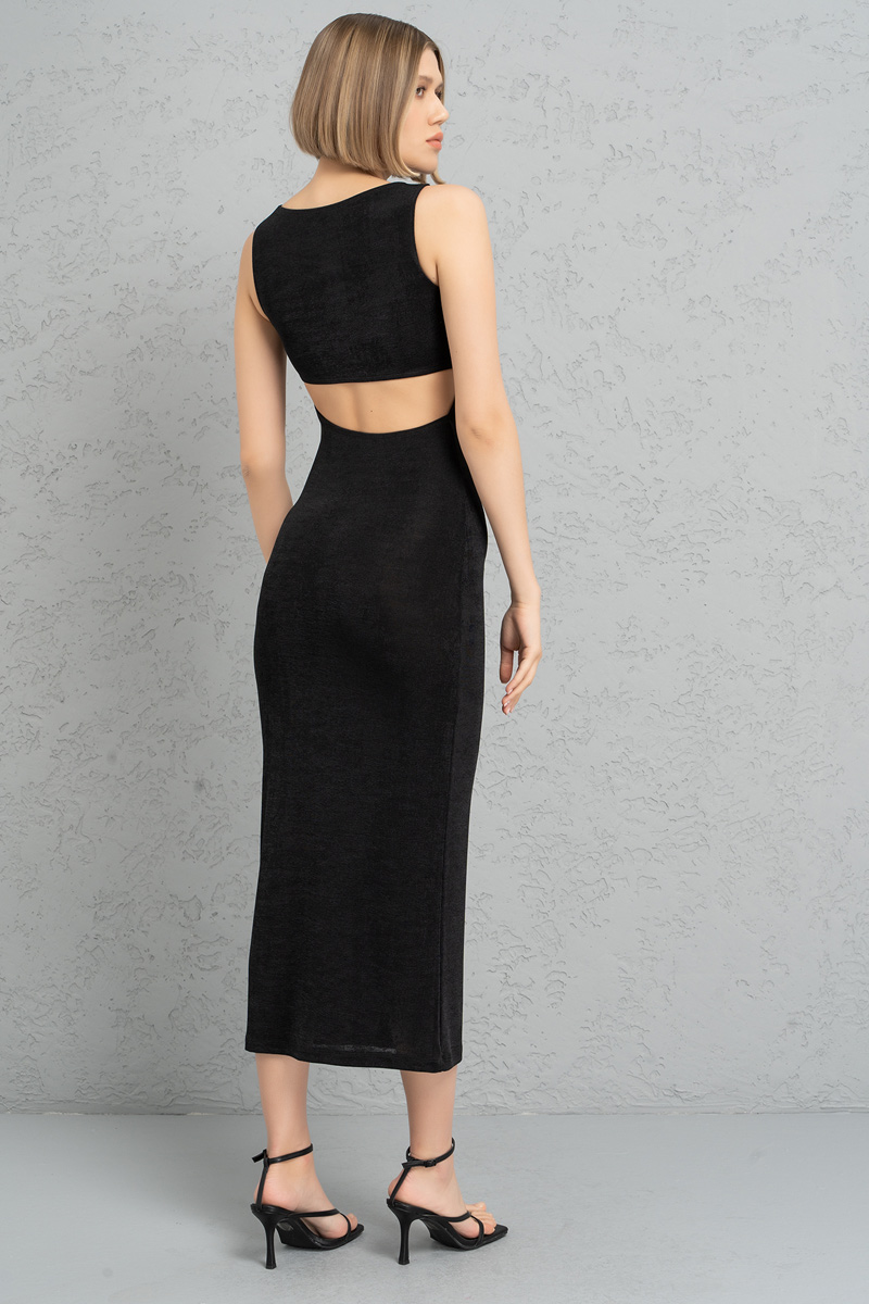 Wholesale Black Cut Out Sleeveless Dress