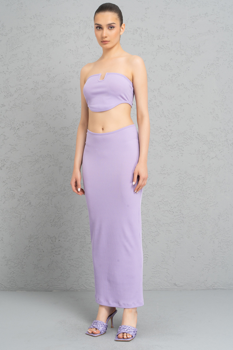 New Lilac U-Wire Tube Top & Skirt Set
