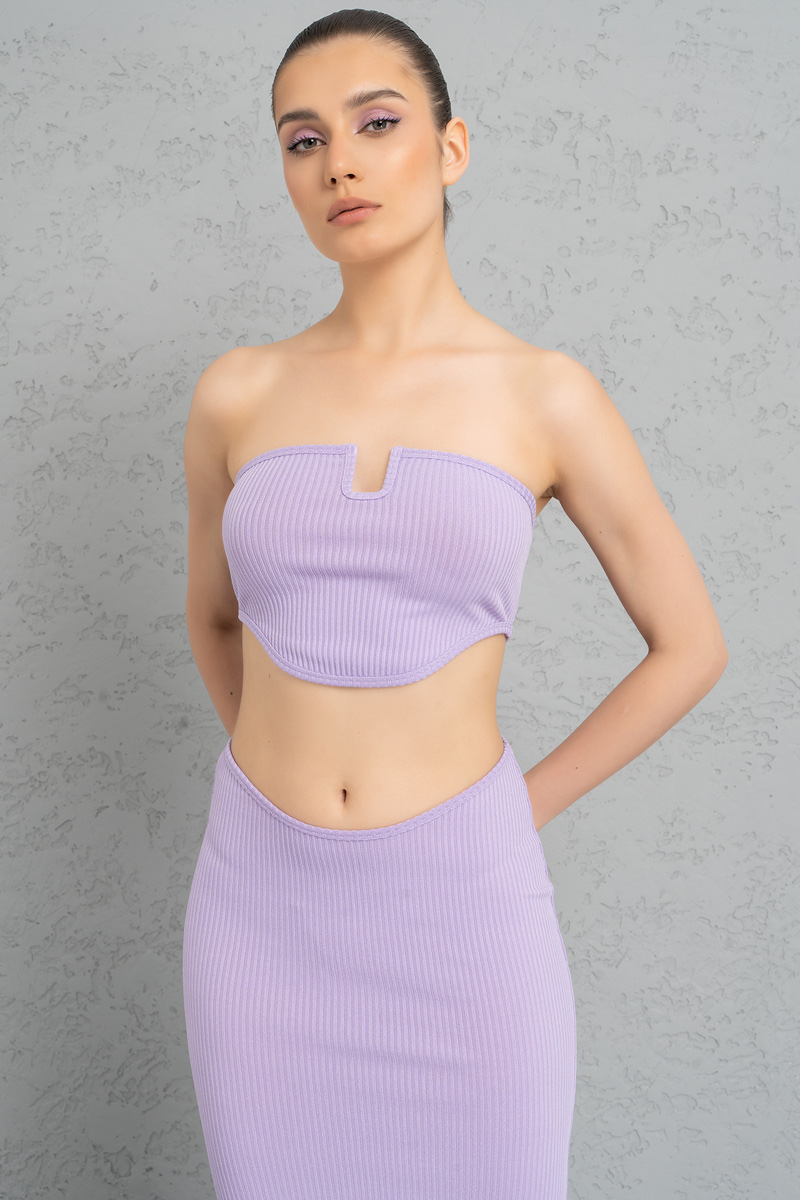 New Lilac U-Wire Tube Top & Skirt Set