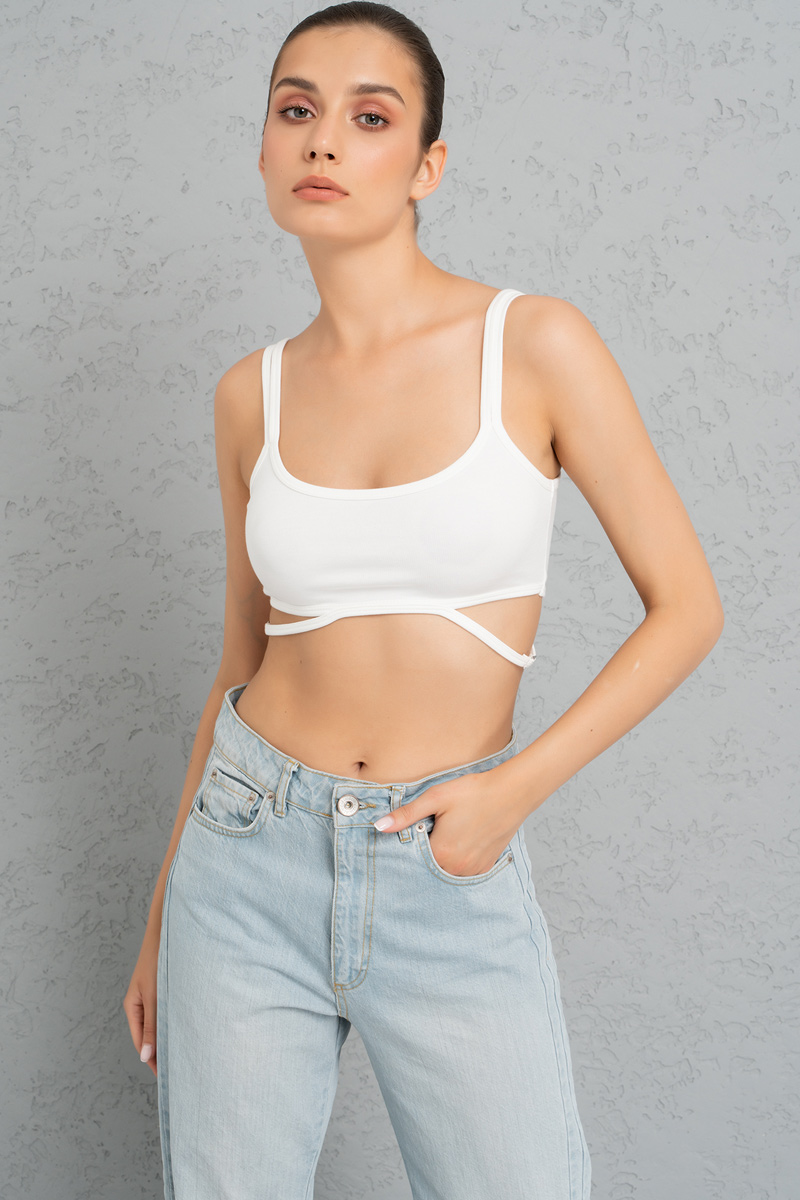 Wholesale Offwhite Crop Cami Top