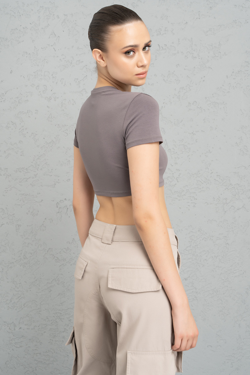 Short Sleeve Fume Crop Top