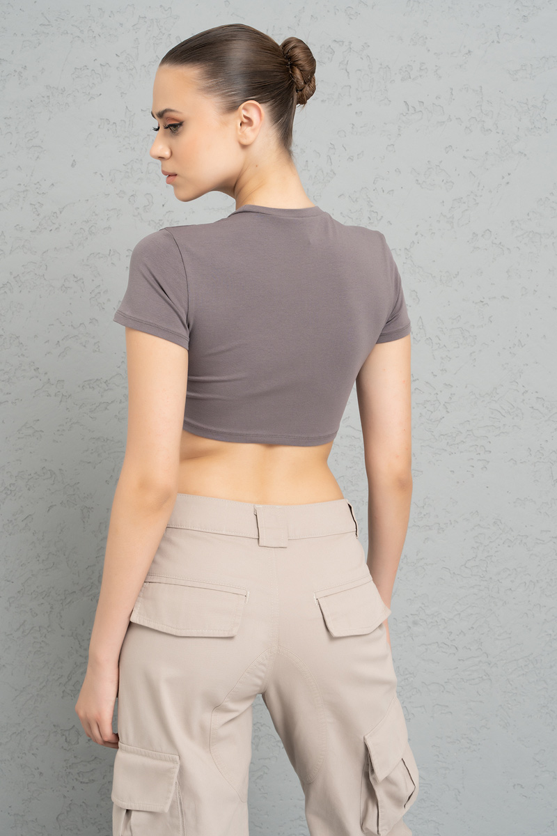 Short Sleeve Fume Crop Top