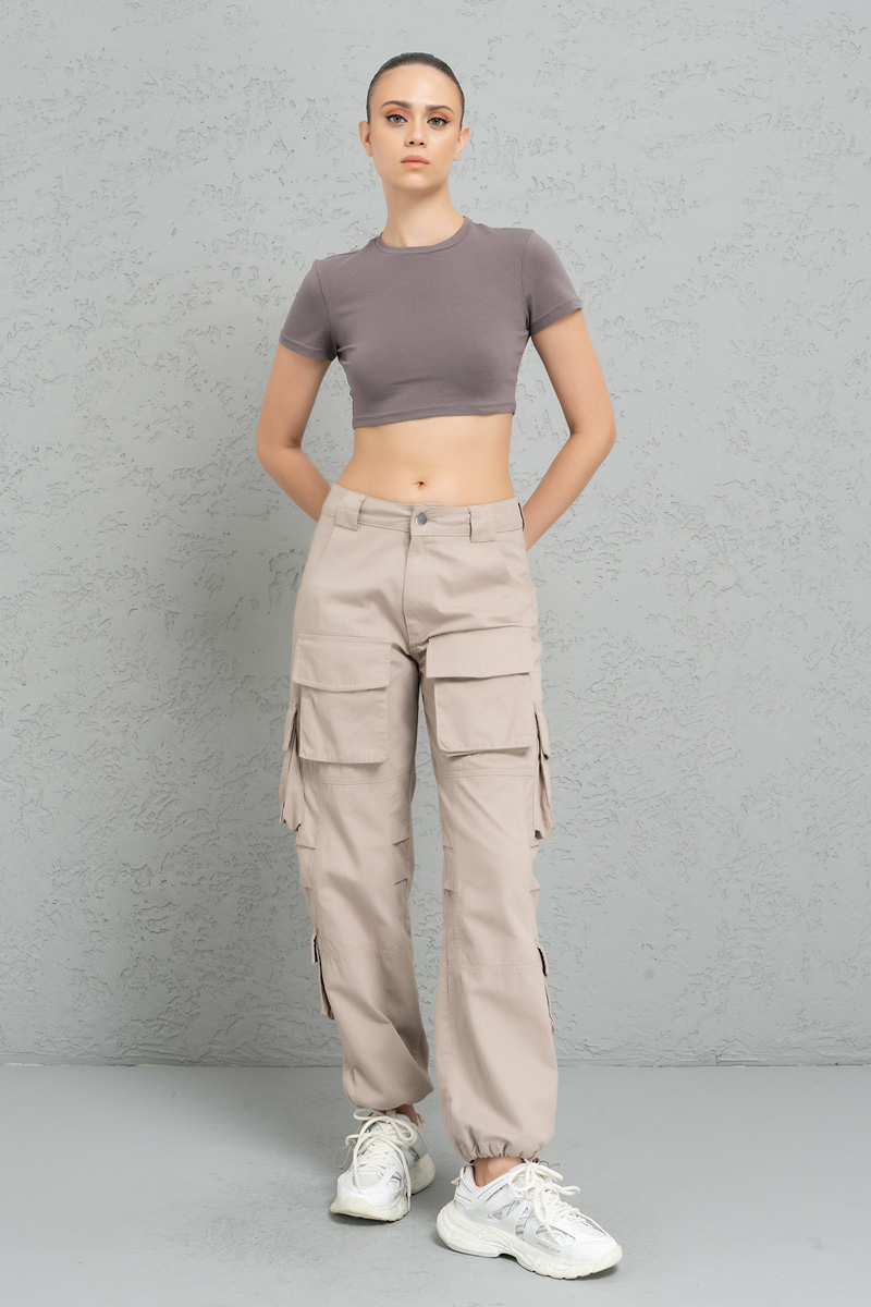 Short Sleeve Fume Crop Top