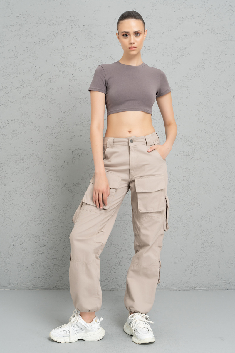 Short Sleeve Fume Crop Top