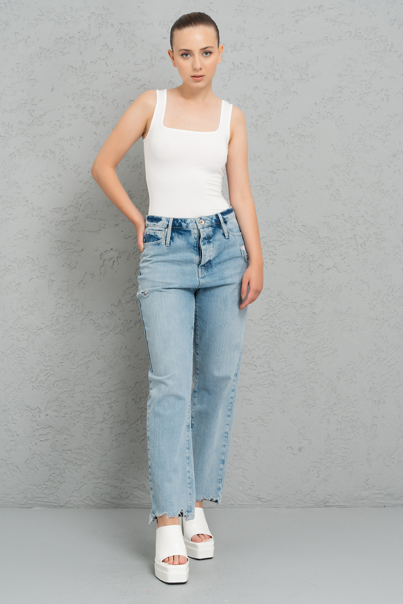Wholesale Square Neck Offwhite Tank Top