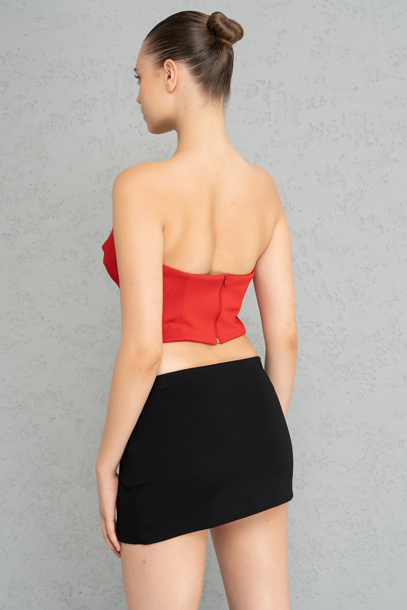 Wholesale Red Strap-Accent Tube Top