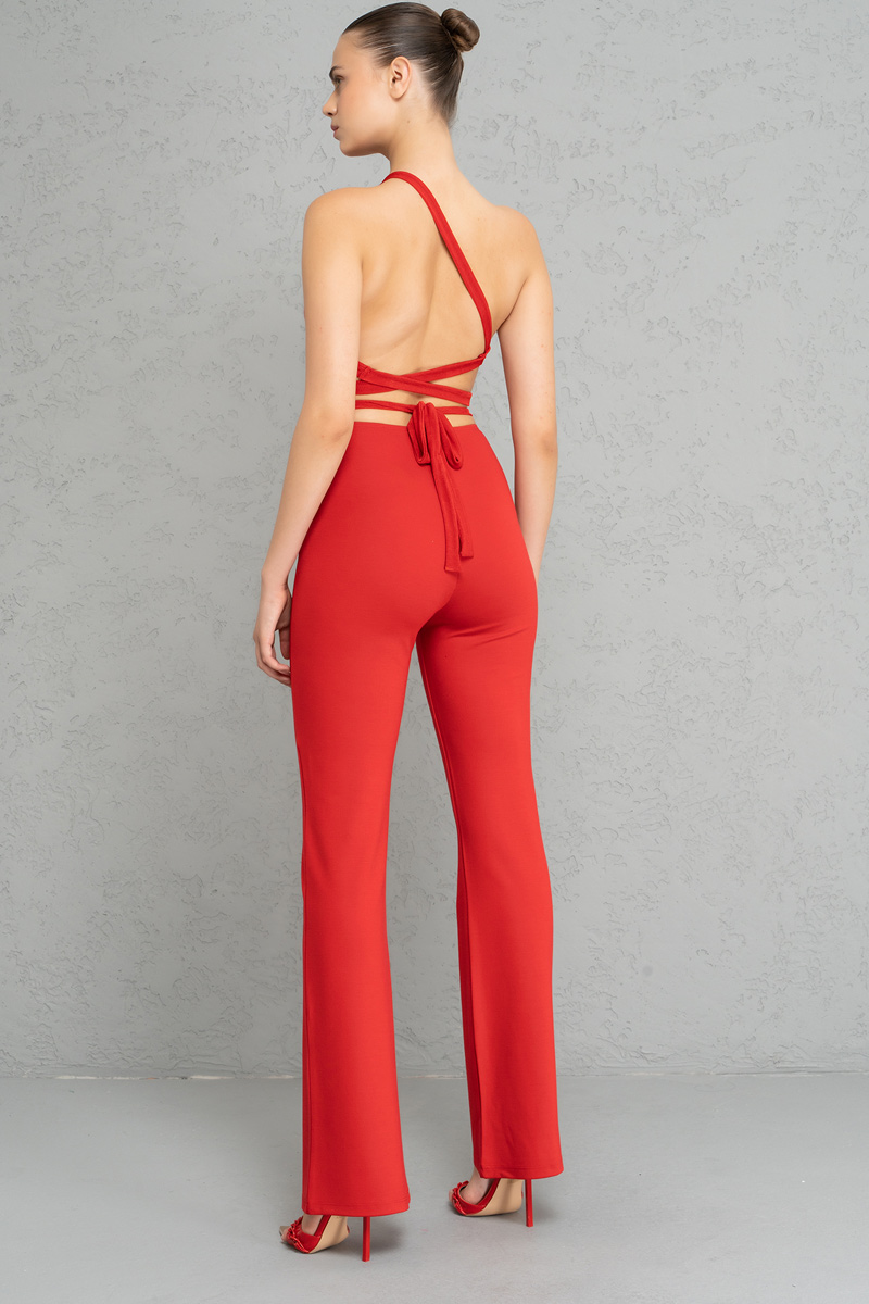 Wholesale Red Cut Out Front Pants