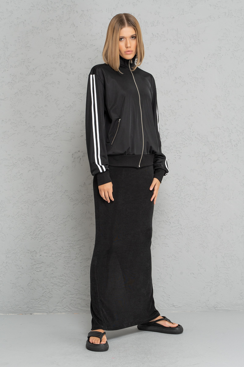 Wholesale New Fuschia Split-Back Maxi Skirt