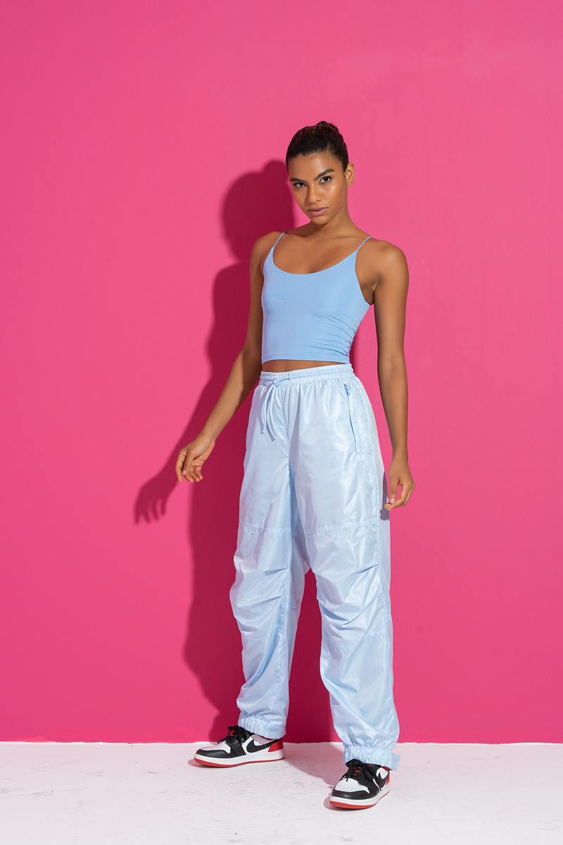 Wholesale Blue Wind Joggers with Pockets