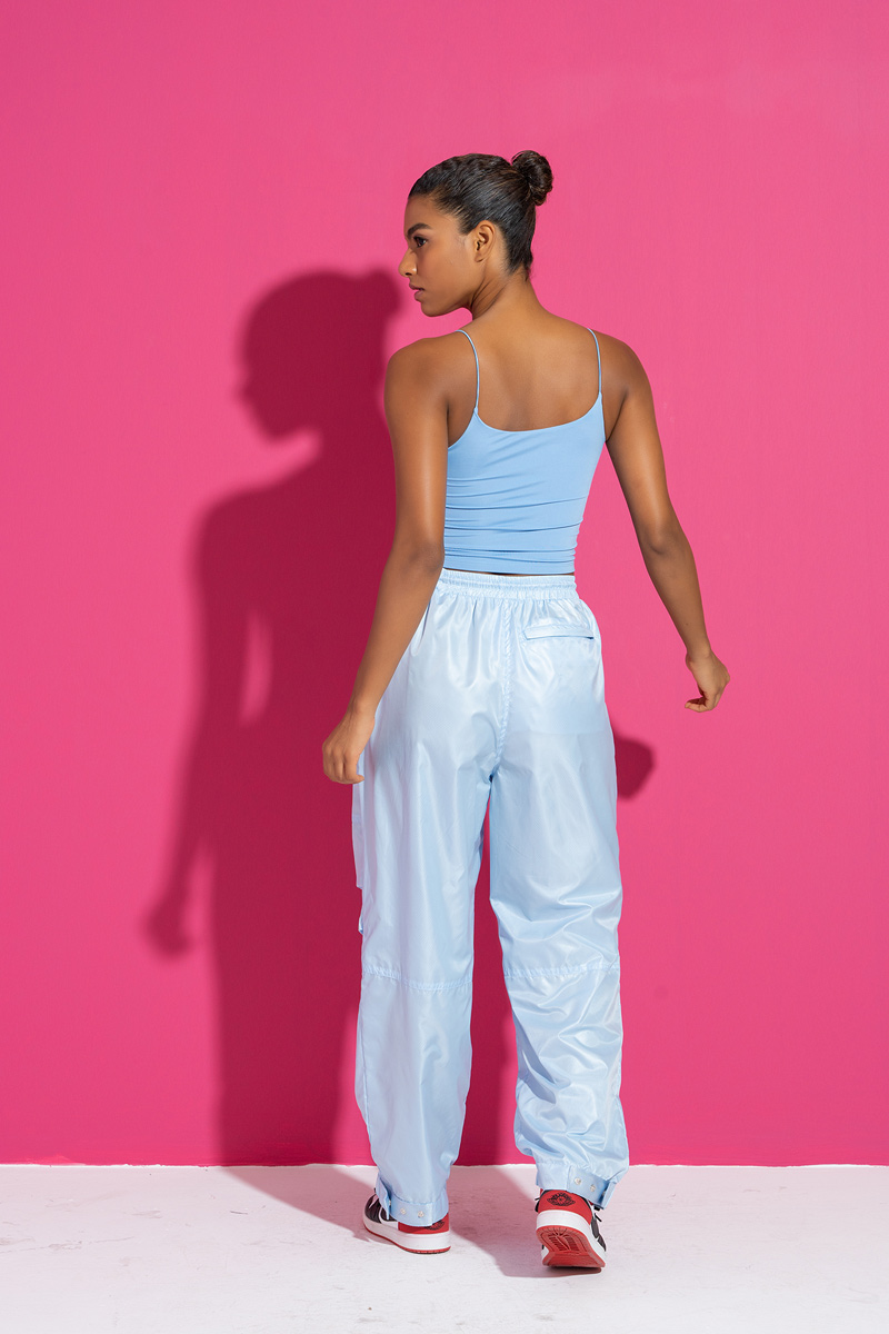 Wholesale Blue Wind Joggers with Pockets