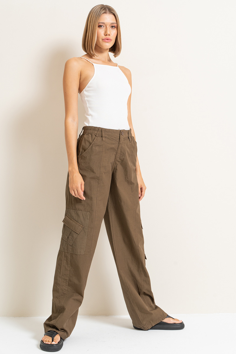 Khaki Pants with Cargo Pockets