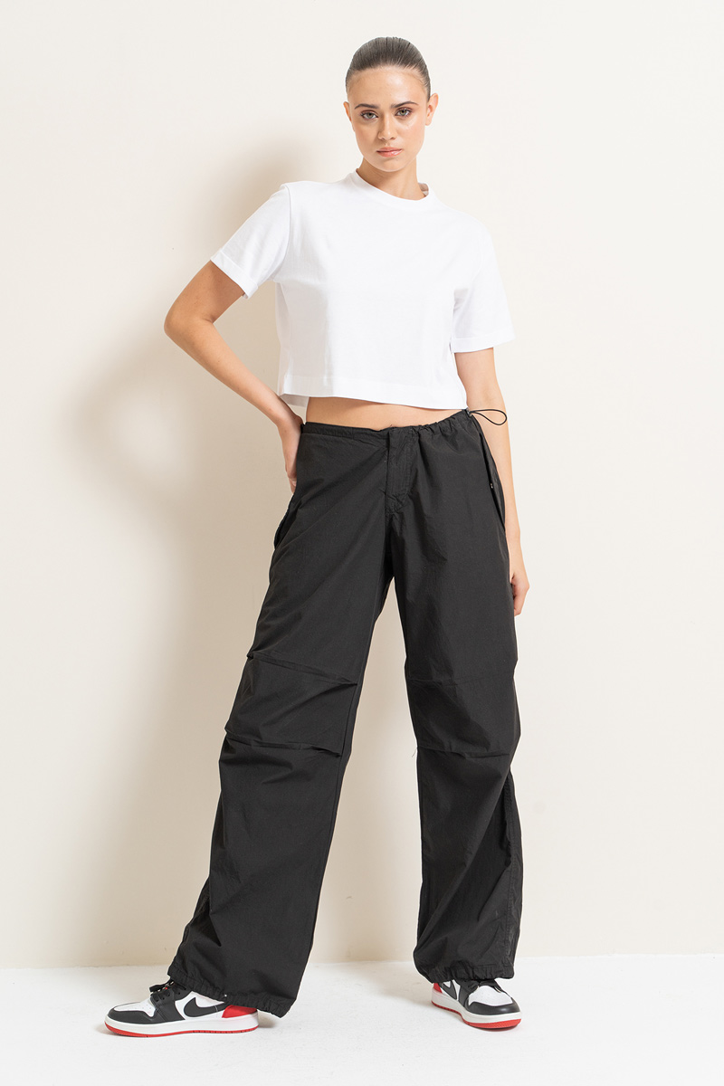 Wholesale Black Waistband Pants with Cargo Pockets