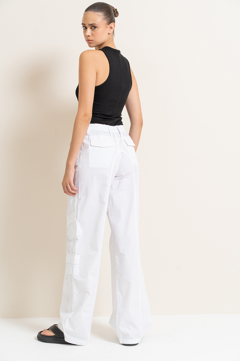 White Pants with Cargo Pockets