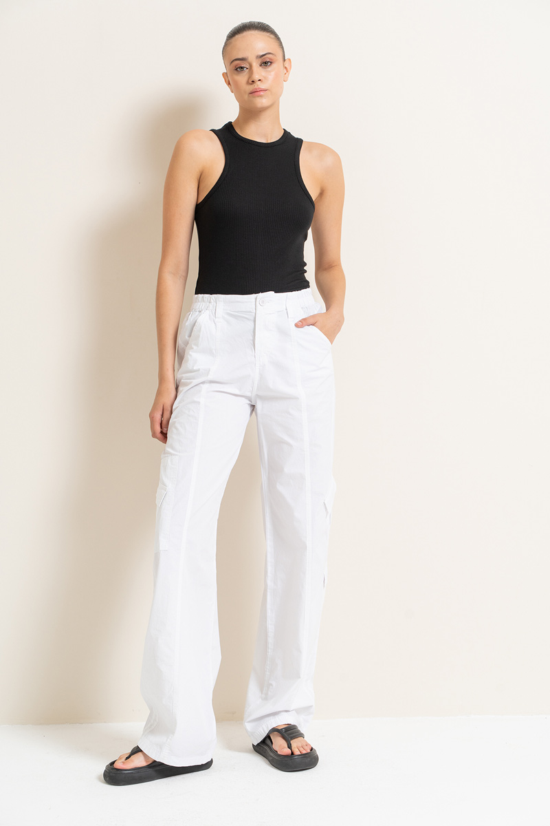 White Pants with Cargo Pockets