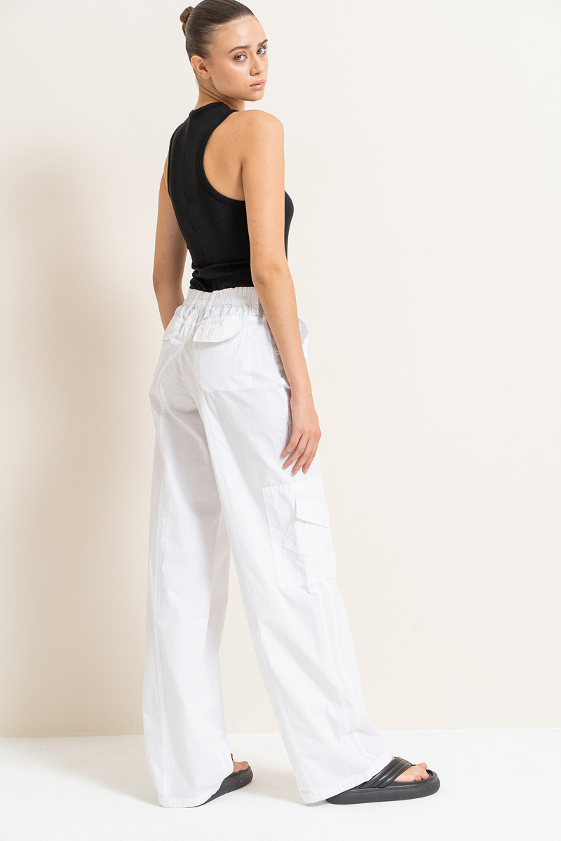 White Pants with Cargo Pockets