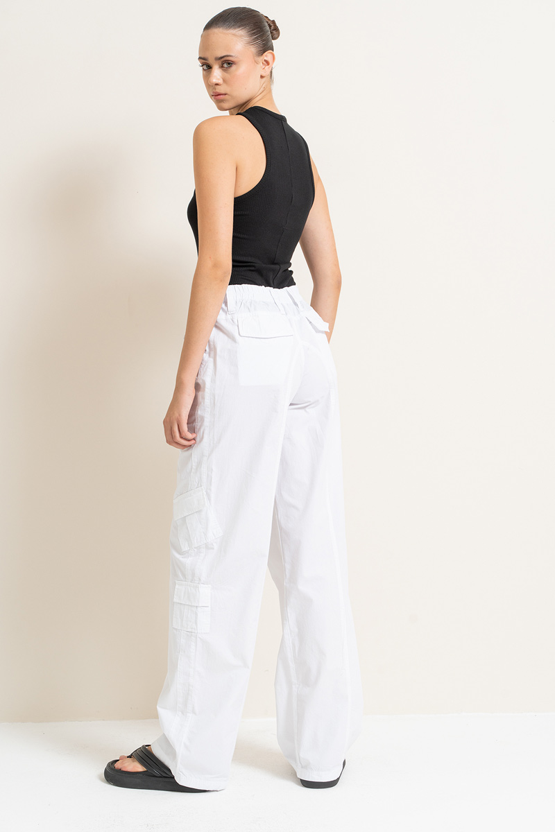 White Pants with Cargo Pockets