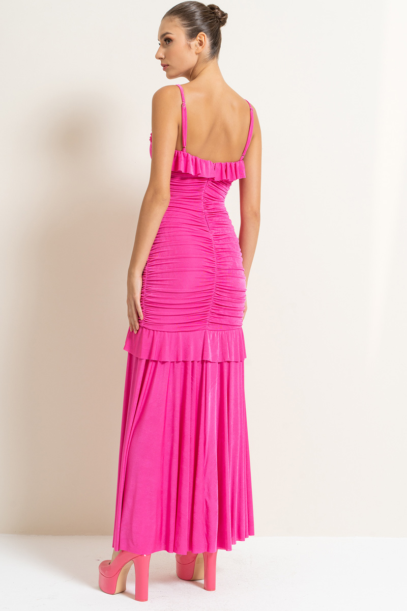 New Fuschia Rose-Accent Cami Dress