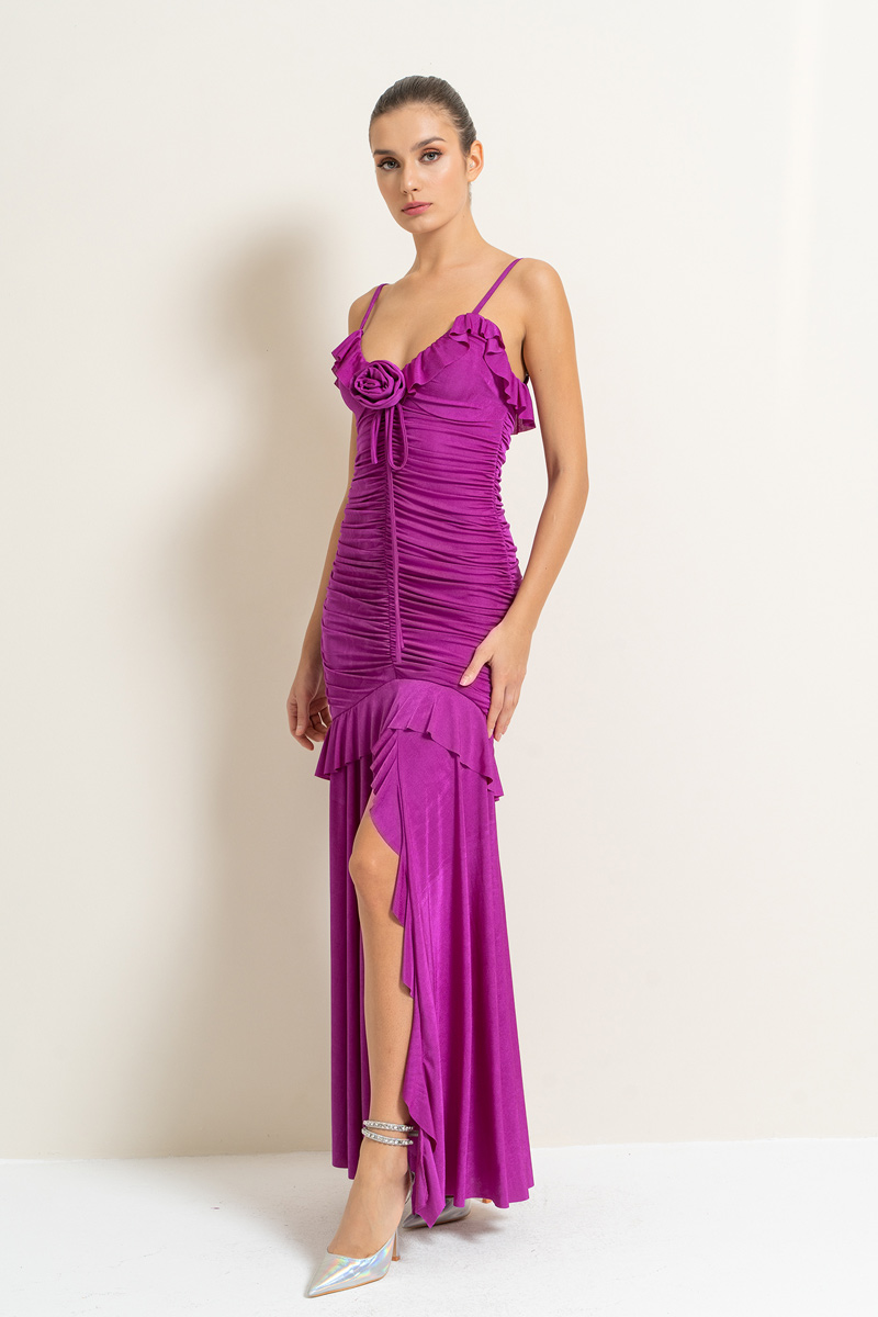 Wholesale Magenta Rose-Accent Cami Dress