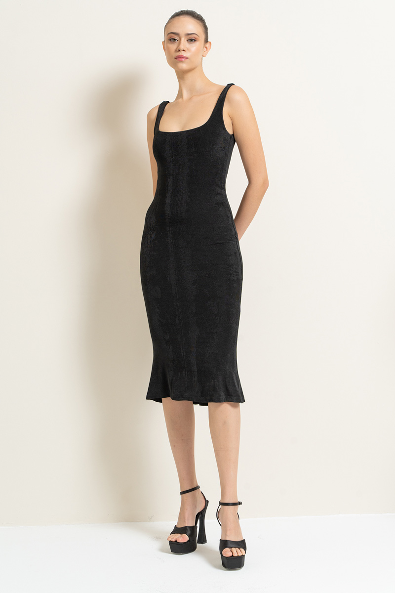 Black Cami Midi Dress