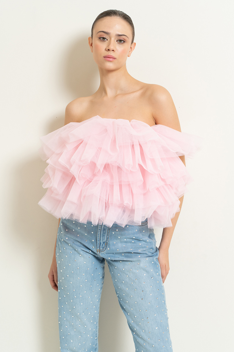 Wholesale Tulle Pink Bustier