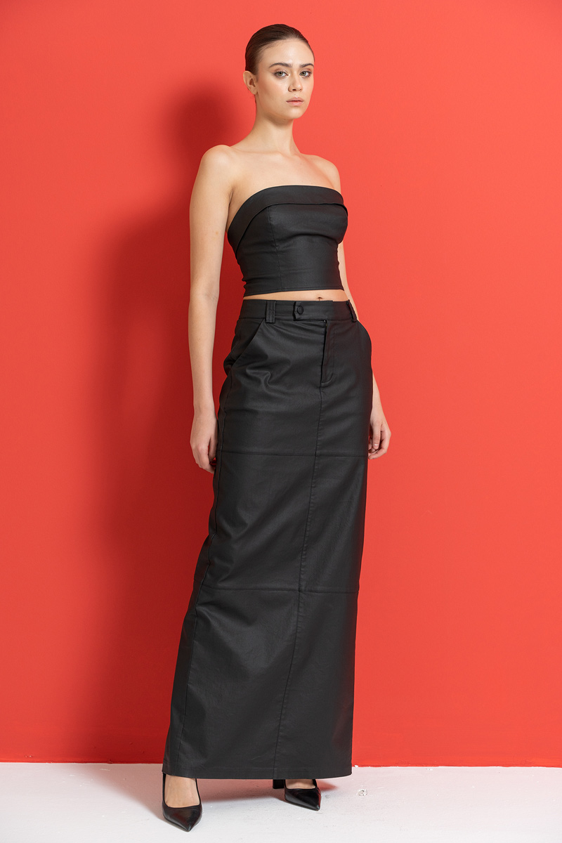 Black Tube Top & Maxi Skirt Set