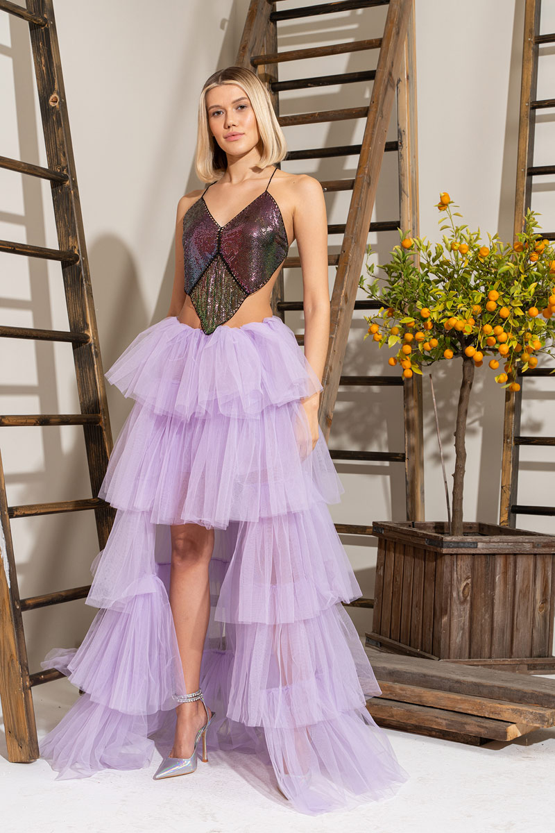 New Lilac Mini Tulle Skirt