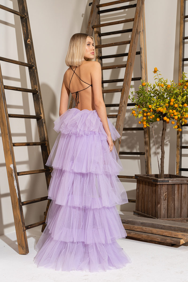 Wholesale New Lilac Mini Tulle Skirt