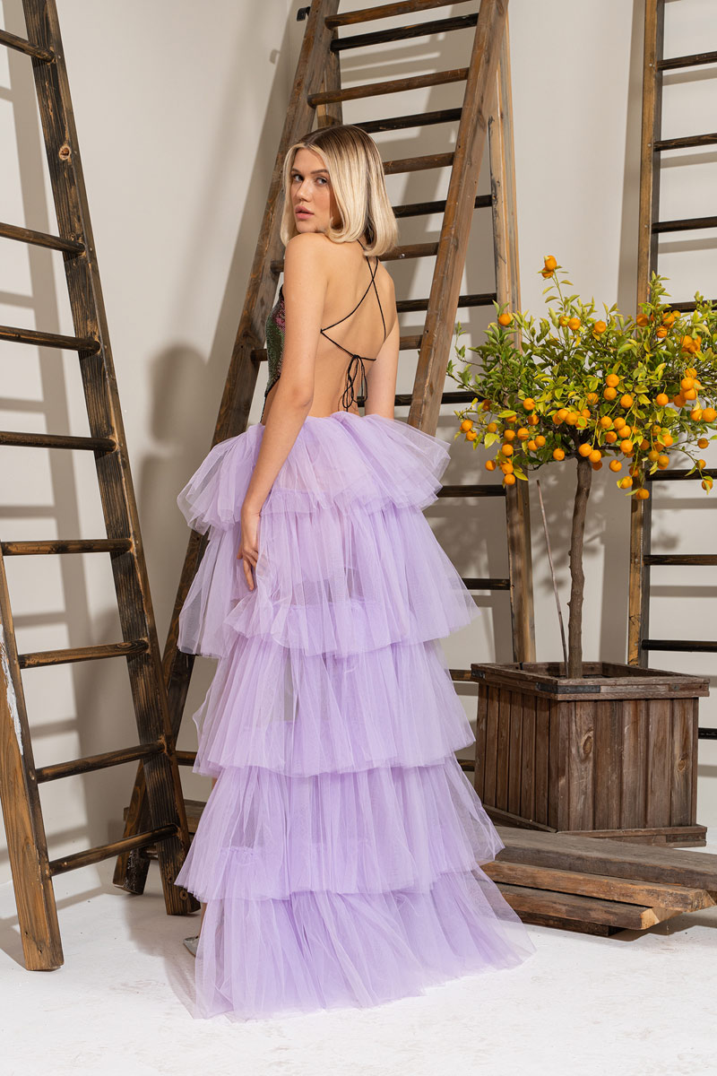 New Lilac Mini Tulle Skirt