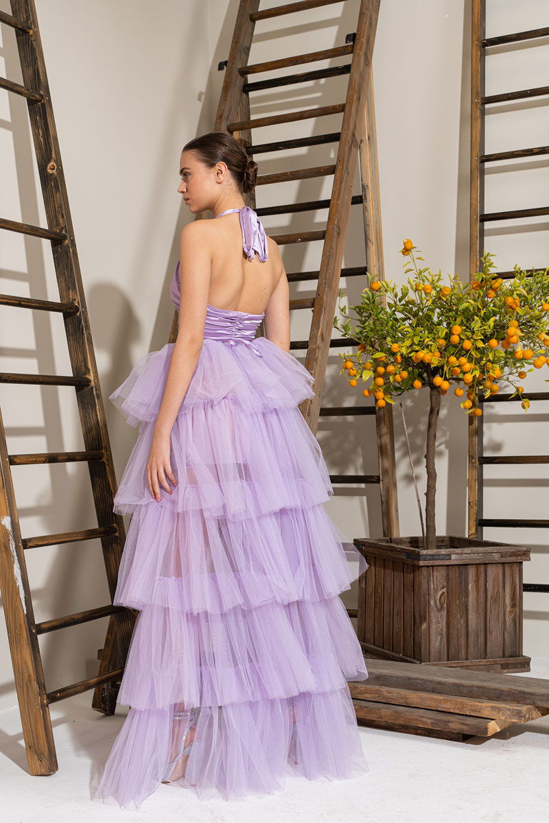 Wholesale New Lilac Mini Tulle Skirt