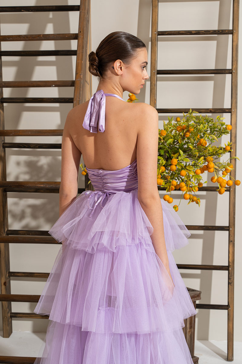 Wholesale New Lilac Mini Tulle Skirt