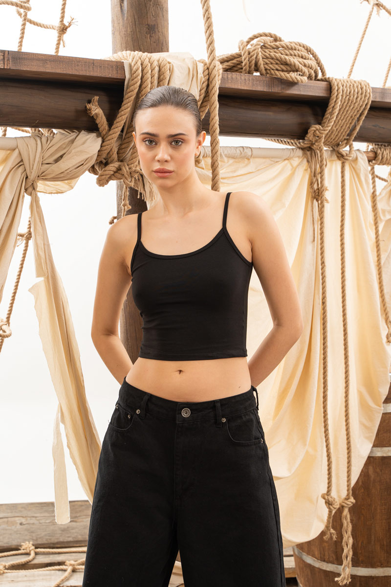 Wholesale Black Cropped Cami